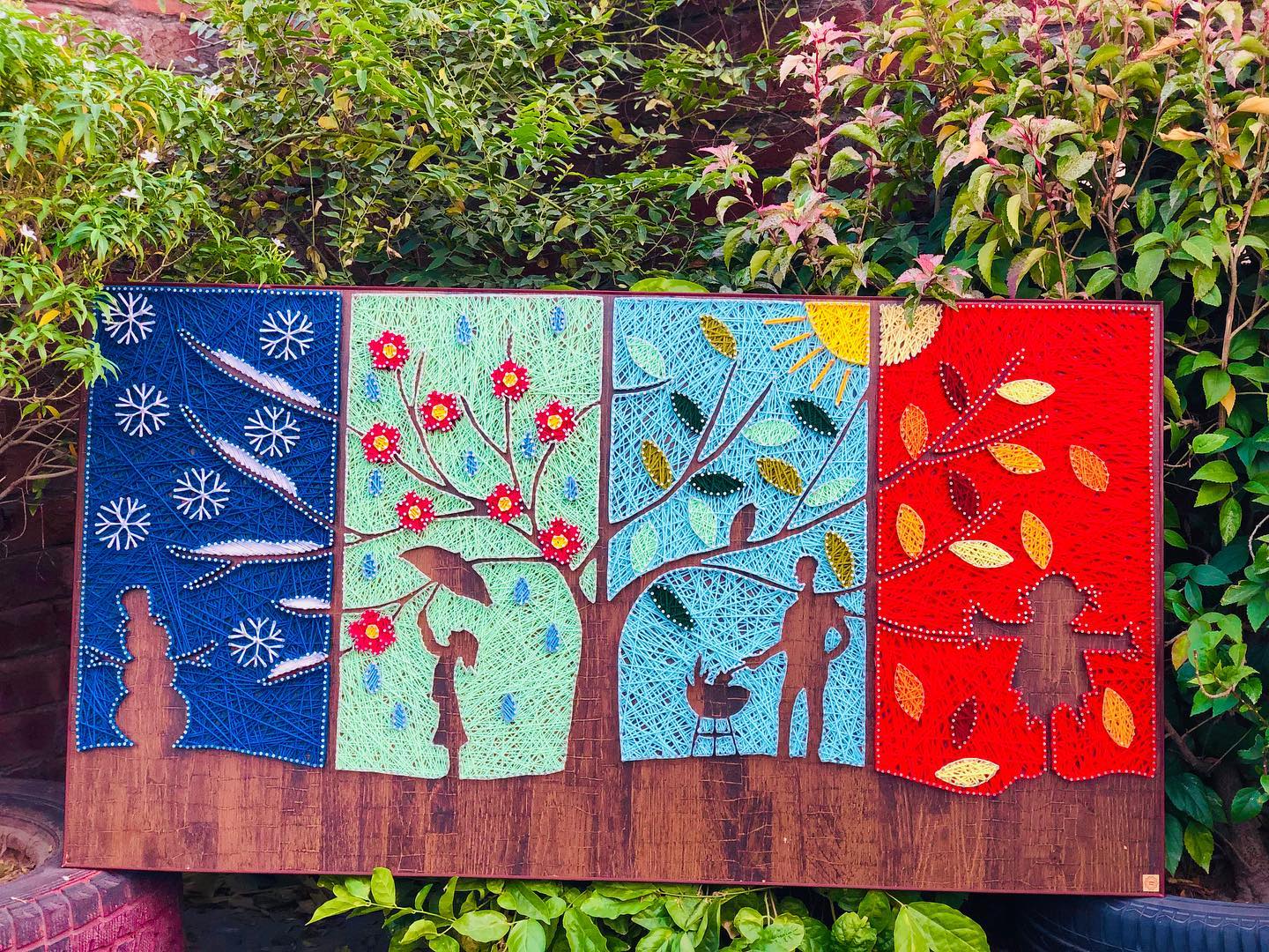 4 Seasons — custom string art Pakistan handmade by Woody Strings Lahore Pakistan