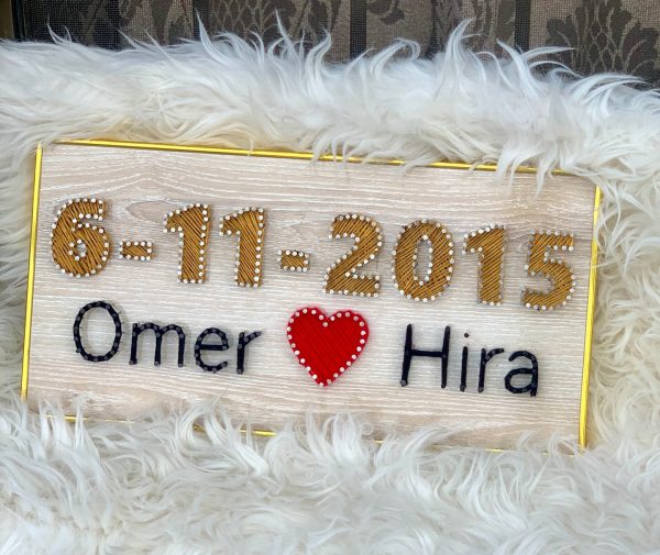 A special date a beautiful love story — handmade string art Pakistan | Woody Strings