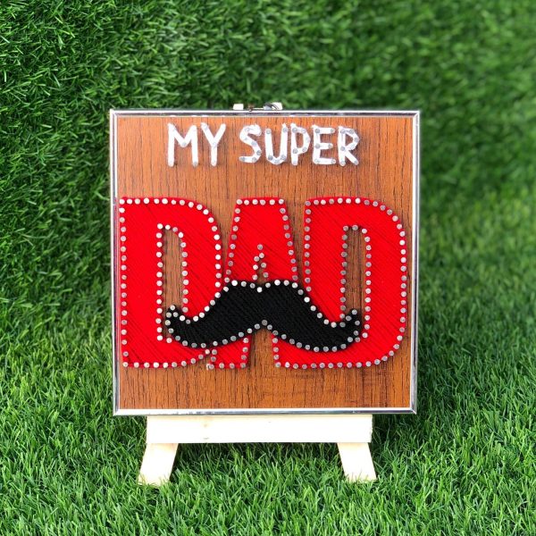 For all the super dads out there — string art Pakistan handmade by Woody Strings Lahore Pakistan