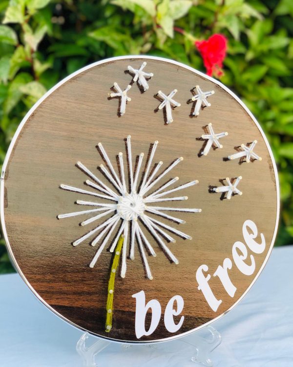Be free — custom string art Pakistan handmade by Woody Strings Lahore Pakistan