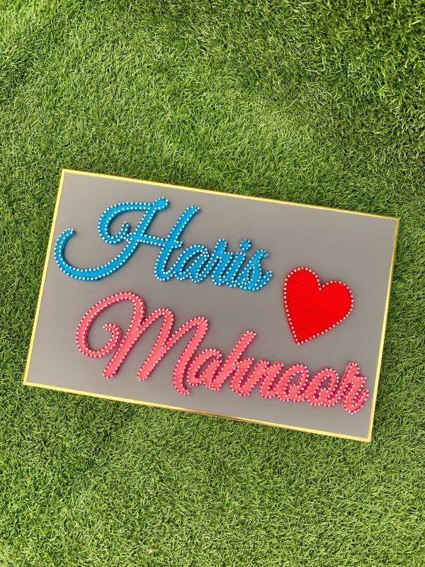 A beautiful way to personalize your space — custom string art Pakistan handmade by Woody Strings Lahore Pakistan