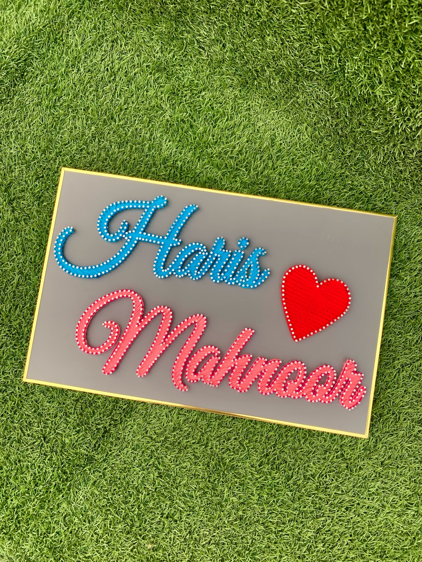 A beautiful way to personalize your space — custom string art Pakistan handmade by Woody Strings Lahore Pakistan