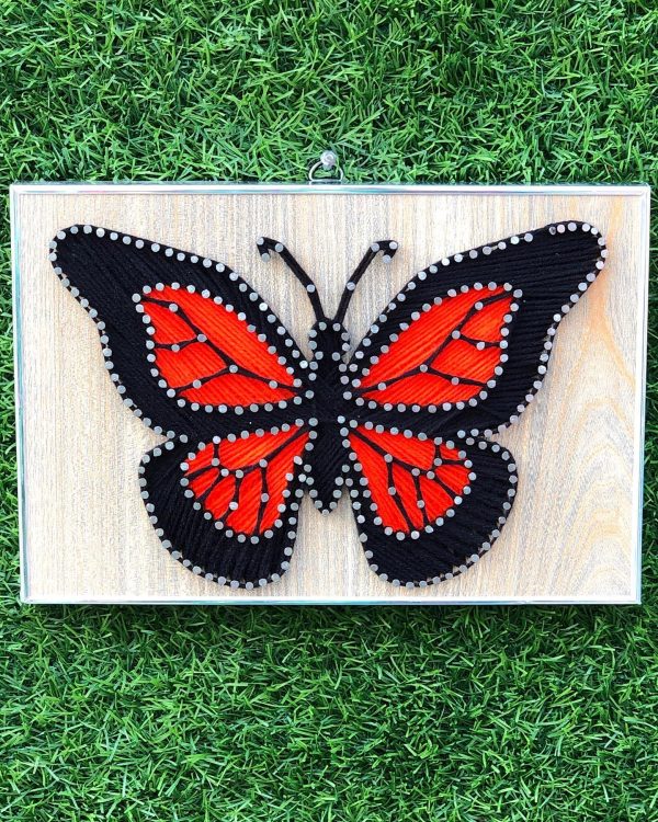Butterflies everywhere — string art Pakistan handmade by Woody Strings Lahore Pakistan