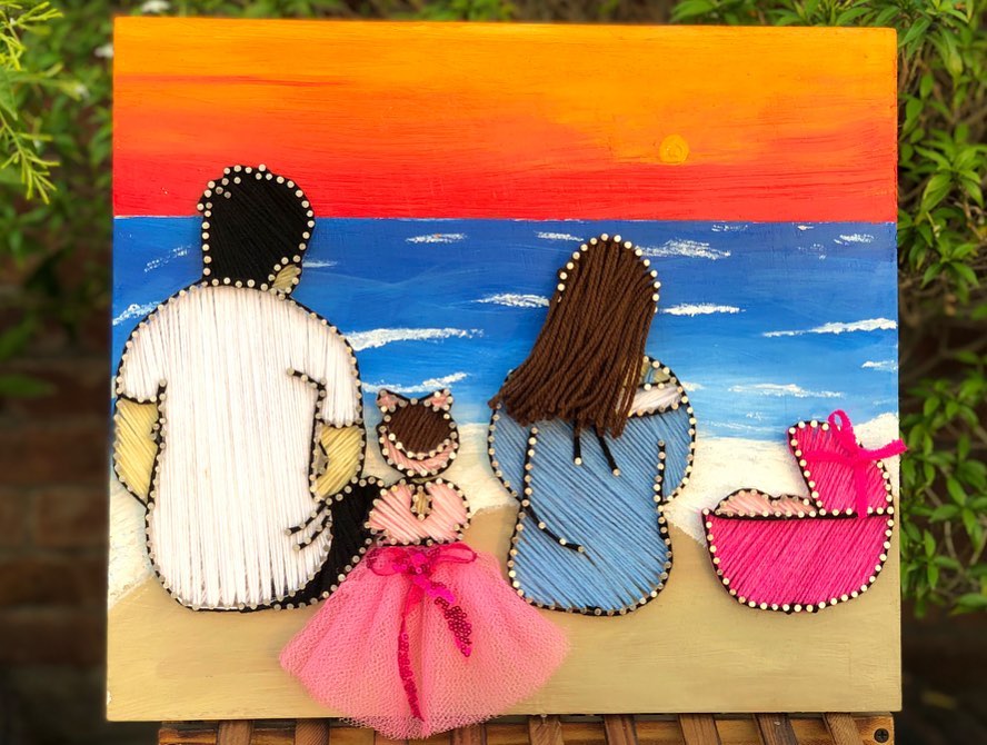 We can make your beautiful memories in string art — custom string art Pakistan handmade by Woody Strings Lahore Pakistan