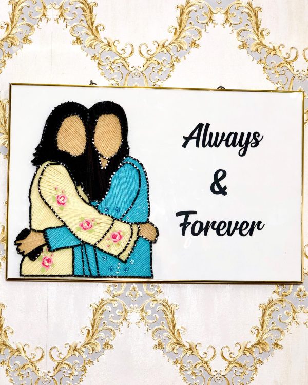 Celebrate the unbreakable bond of friendship with our string art ... — anniversary gift string art handmade by Woody Strings