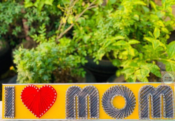 Dear mamai love you — custom string art Pakistan handmade by Woody Strings Lahore Pakistan