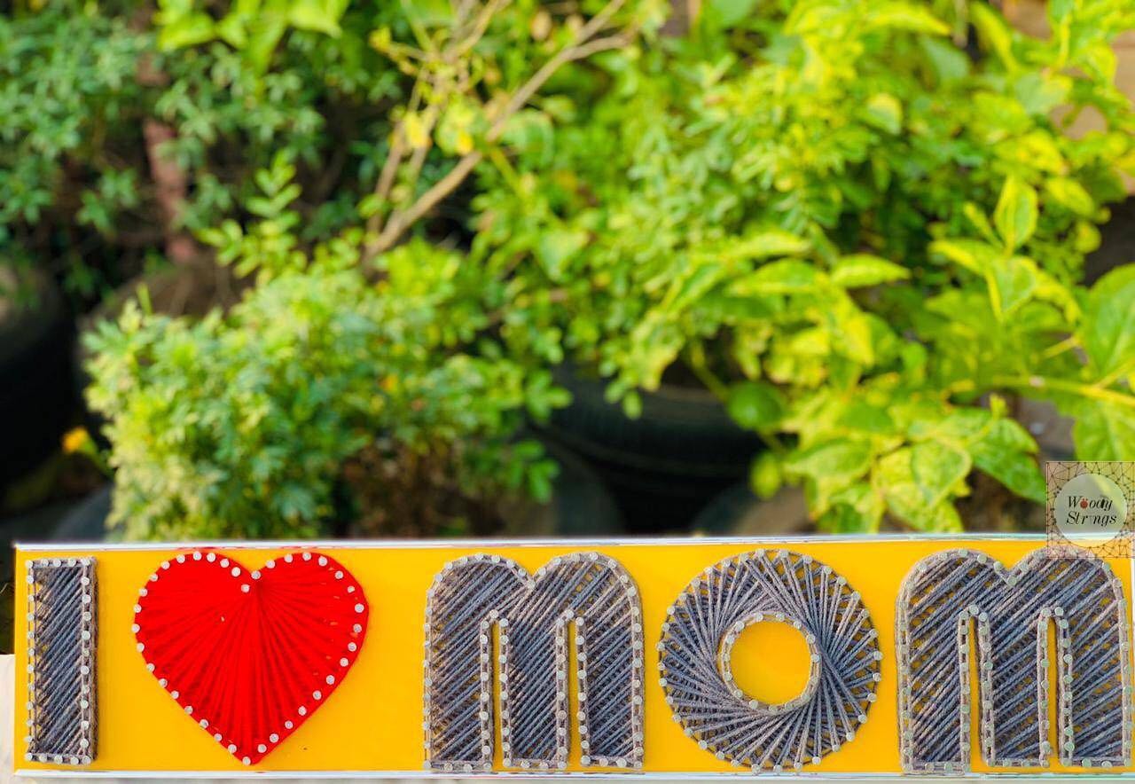 Dear mamai love you — custom string art Pakistan handmade by Woody Strings Lahore Pakistan