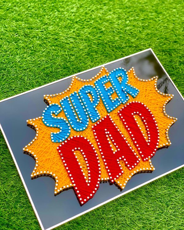 Dont hesitate to express love to the superhero of your life with ... — string art Pakistan handmade by Woody Strings Lahore P