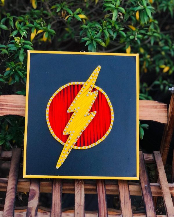 The flash string art — custom string art Pakistan handmade by Woody Strings Lahore Pakistan