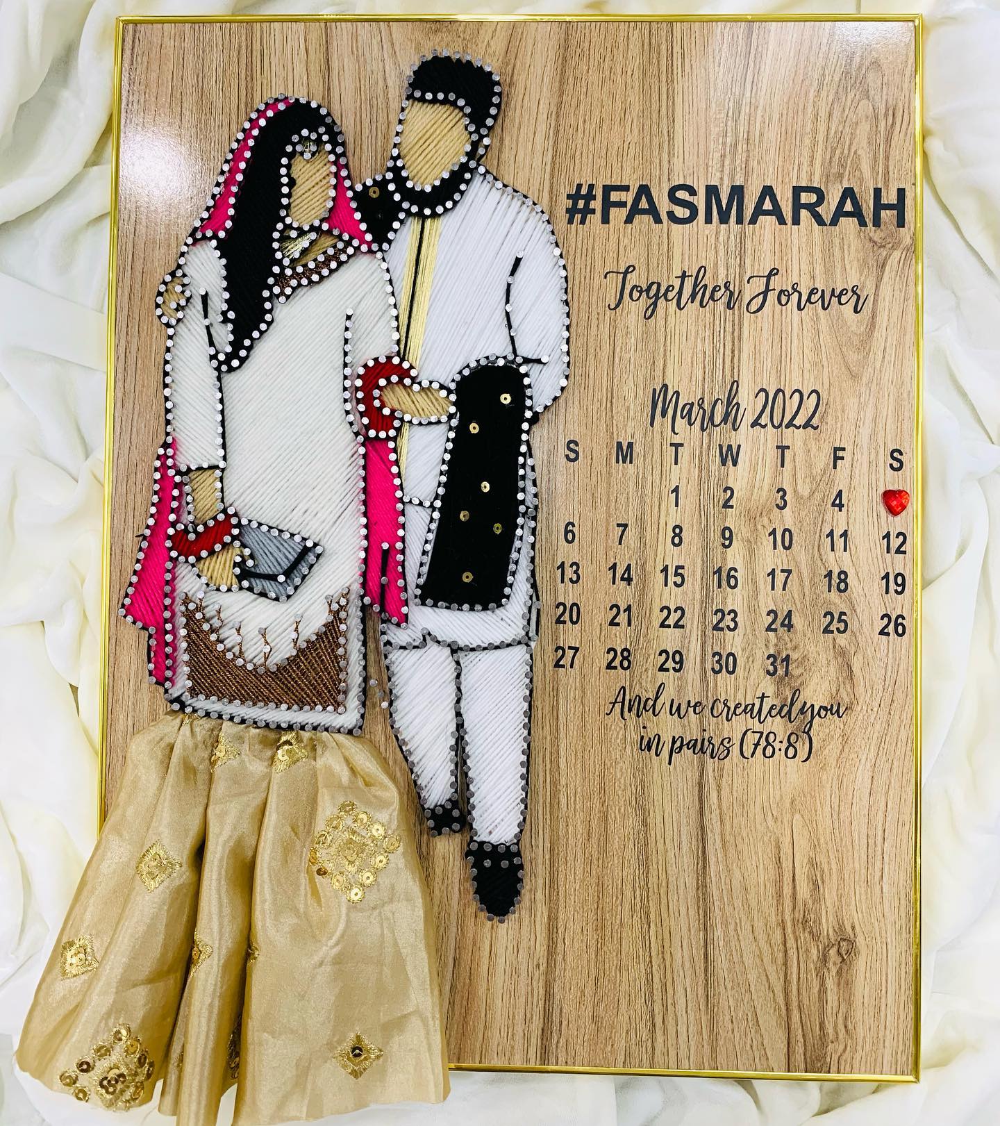 Get your memories made in string art and cherish them forever — custom string art Pakistan handmade by Woody Strings Lahore P