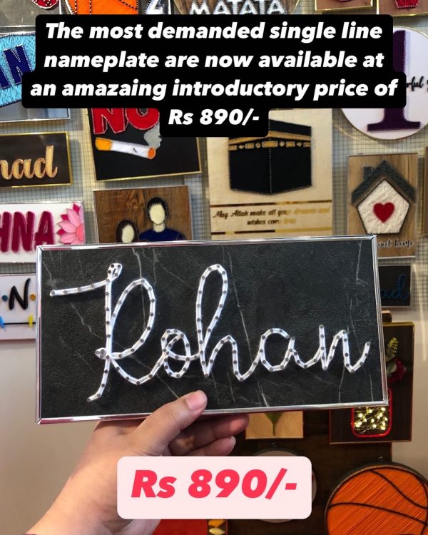 Get your customised nameplates in this amazing price today — handmade string art Pakistan | Woody Strings