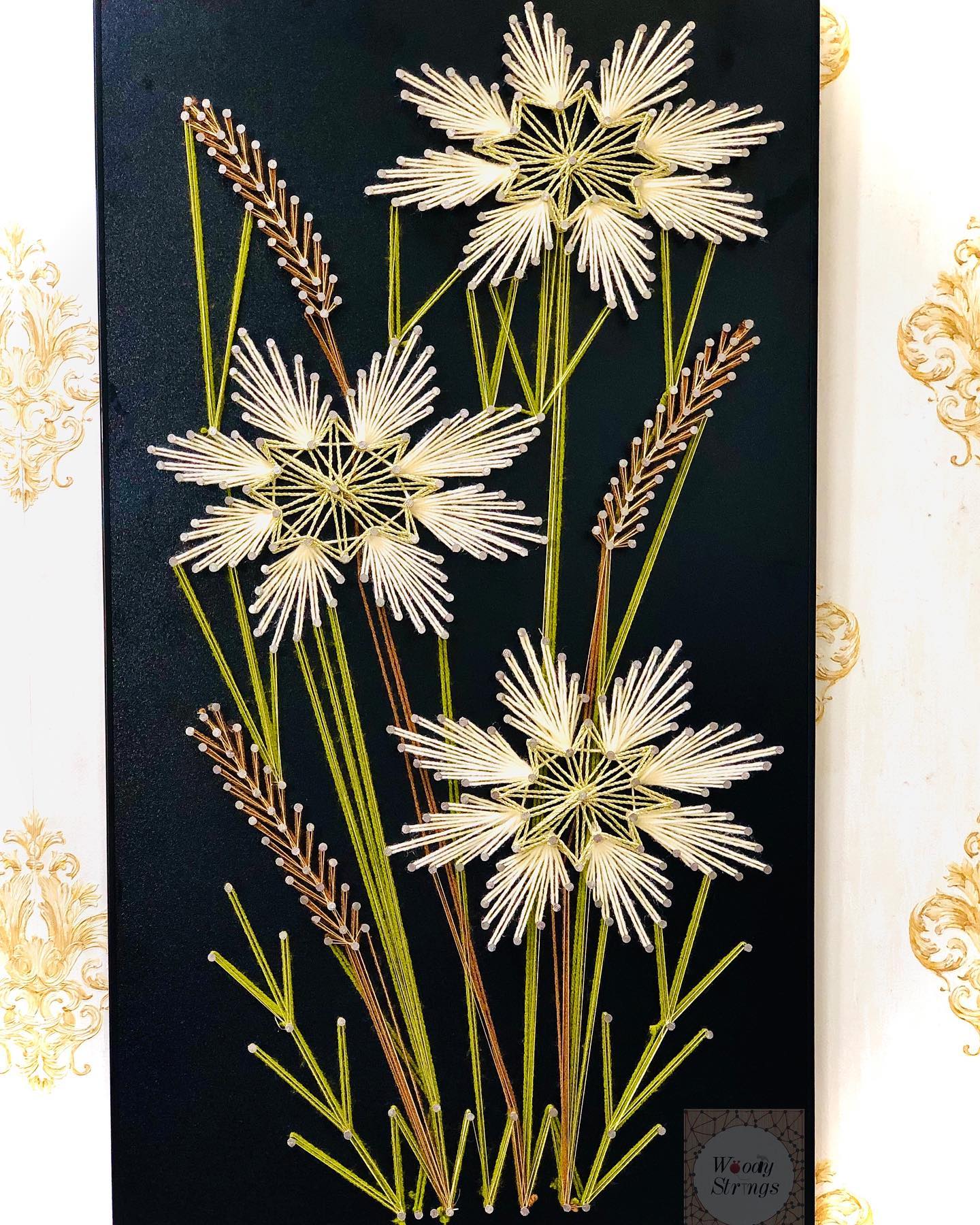 The gold fields — custom string art Pakistan handmade by Woody Strings Lahore Pakistan