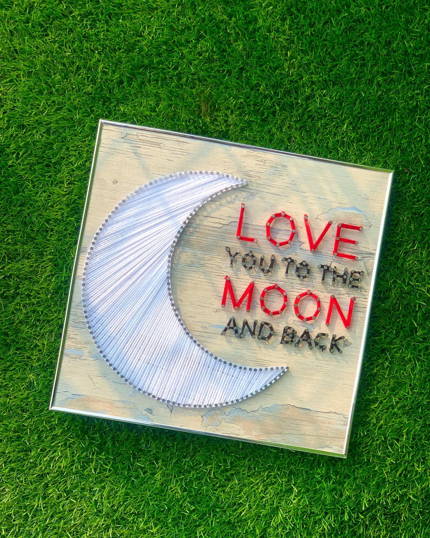 Isnt this the best gift for your loved one — custom string art Pakistan handmade by Woody Strings Lahore Pakistan