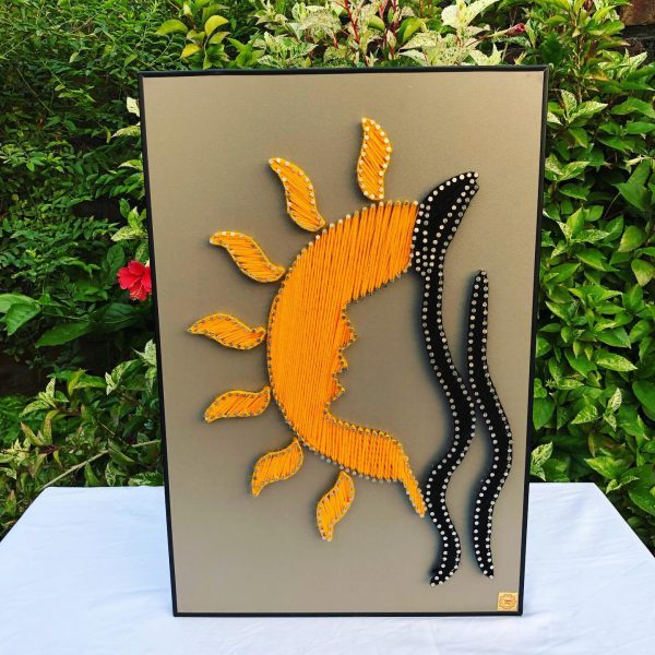 Lets face the sun — custom string art Pakistan handmade by Woody Strings Lahore Pakistan