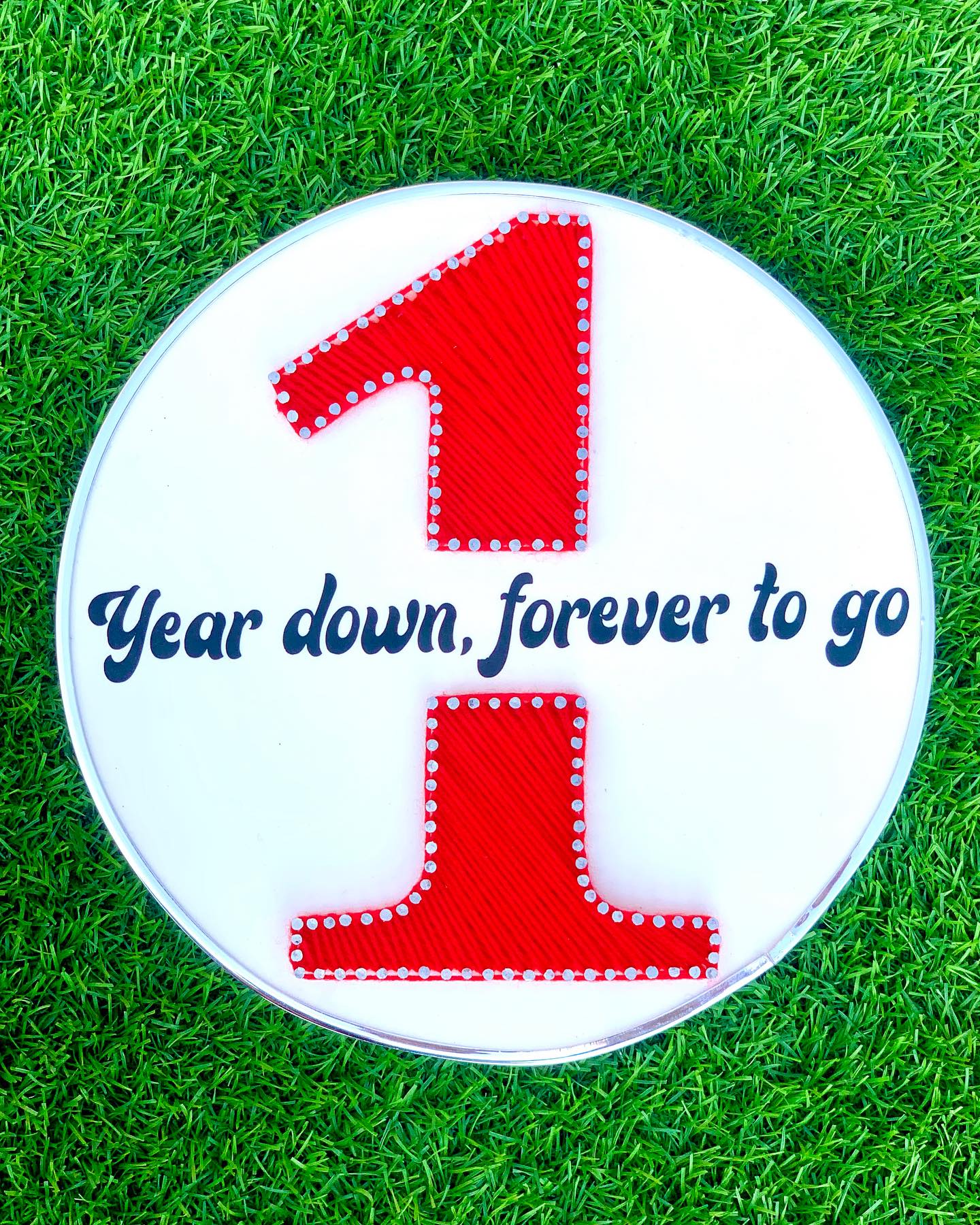 Make your anniversary or your babys first birthday unforgettable ... — anniversary gift string art handmade by Woody Strings