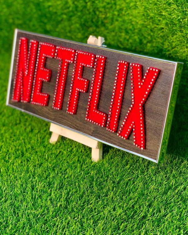 Netflix and chill — string art Pakistan handmade by Woody Strings Lahore Pakistan