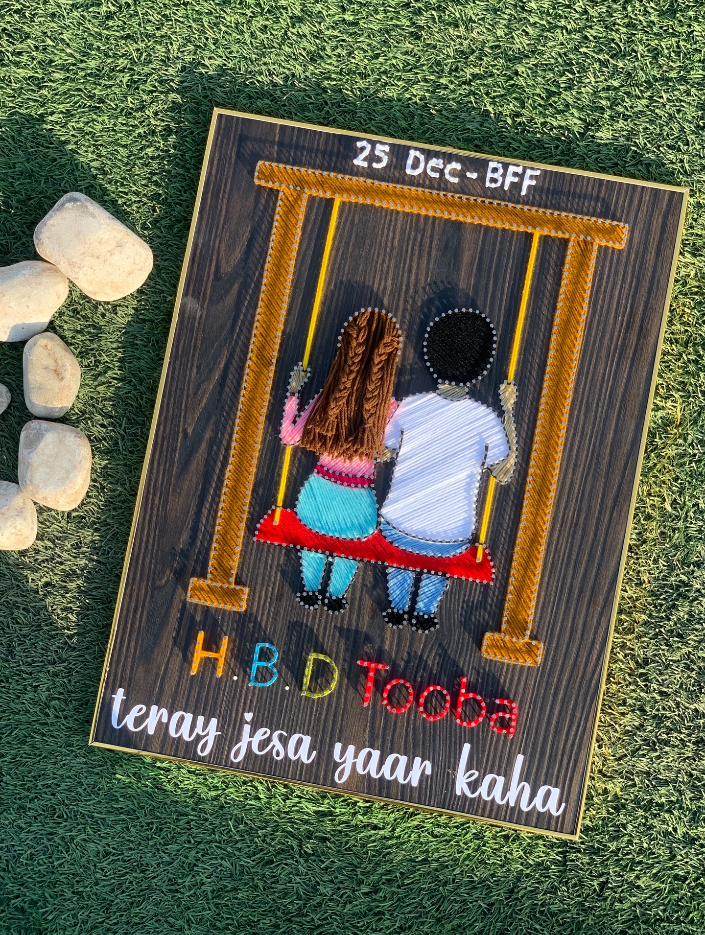 Not just a gift but a reminder of your bond — handmade string art Pakistan | Woody Strings