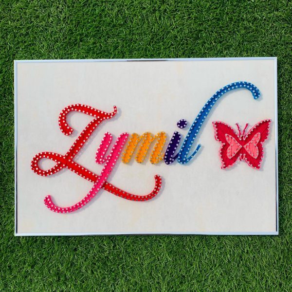 Personalized string art name frames Perfect Eid or birthday gifts... — custom name string art handmade by Woody Strings Lahor