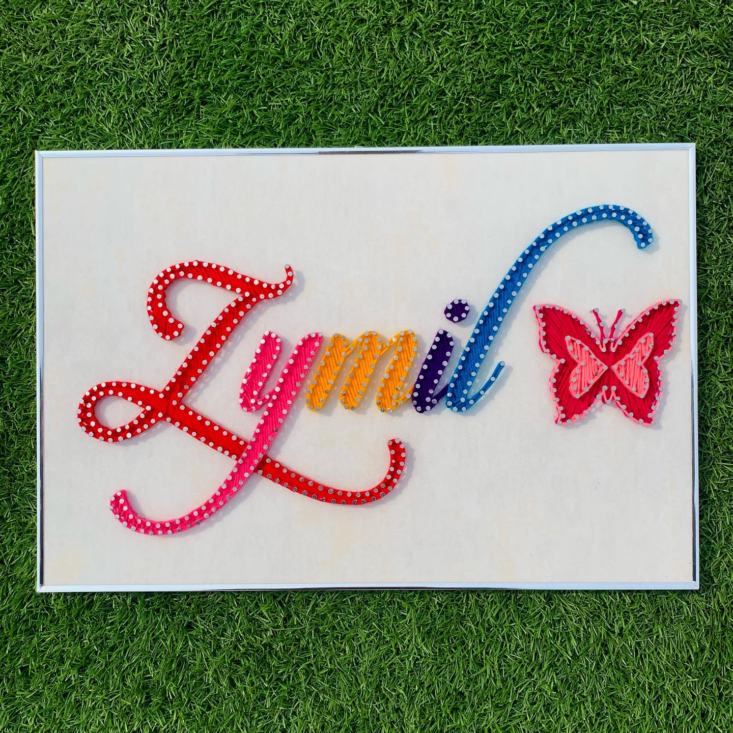 Personalized string art name frames Perfect Eid or birthday gifts... — custom name string art handmade by Woody Strings Lahor