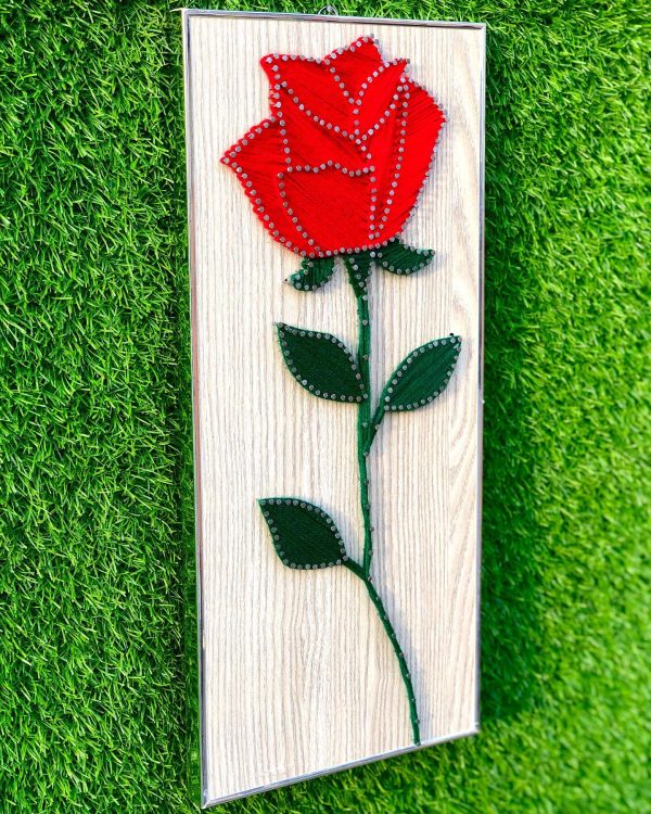 Roses are red violets are blue — string art Pakistan handmade by Woody Strings Lahore Pakistan