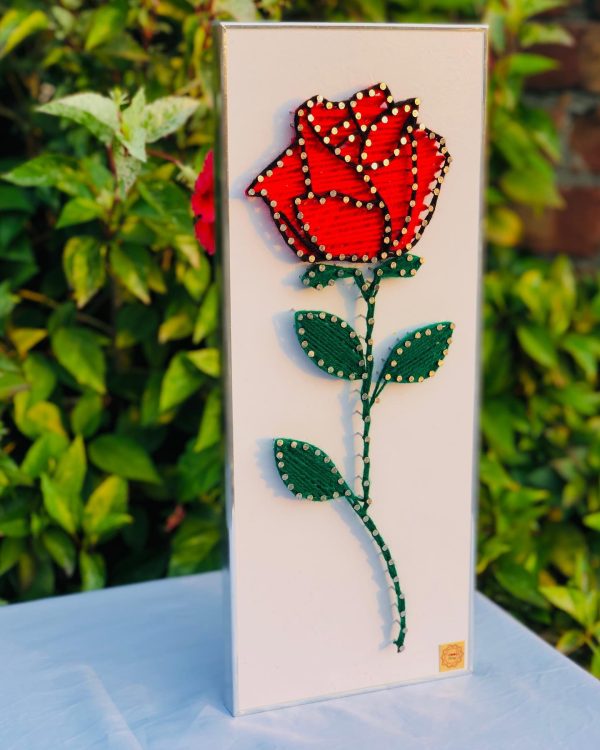 Roses say it all — custom string art Pakistan handmade by Woody Strings Lahore Pakistan