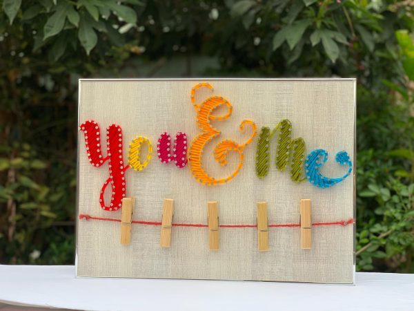 You and me — custom string art Pakistan handmade by Woody Strings Lahore Pakistan