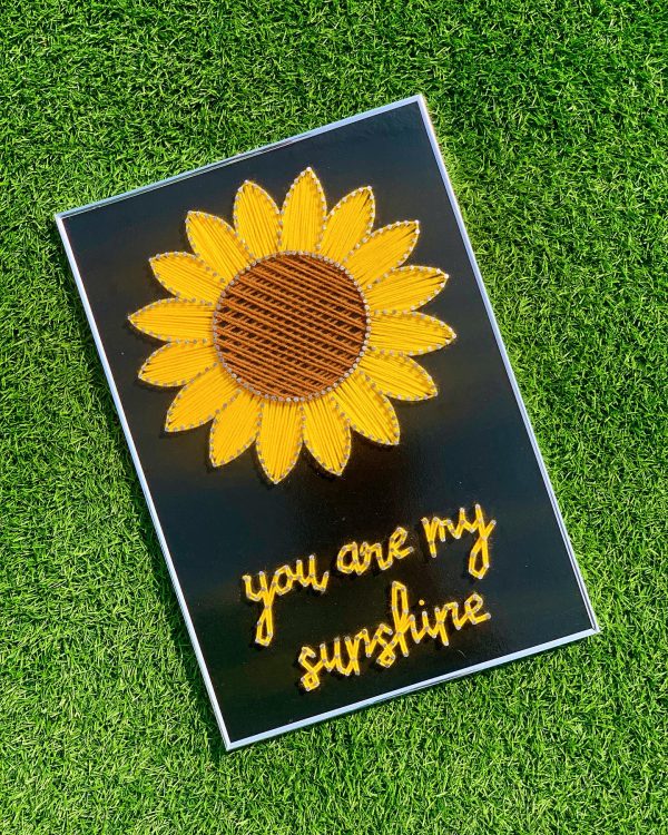 You are my sunshine — string art Pakistan handmade by Woody Strings Lahore Pakistan