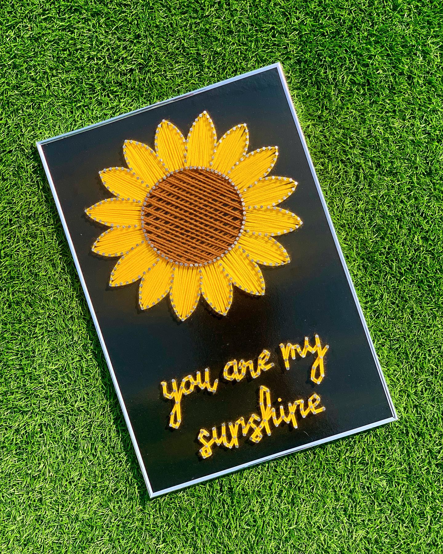 You are my sunshine — string art Pakistan handmade by Woody Strings Lahore Pakistan