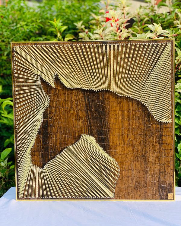 The Horse — custom string art Pakistan handmade by Woody Strings Lahore Pakistan