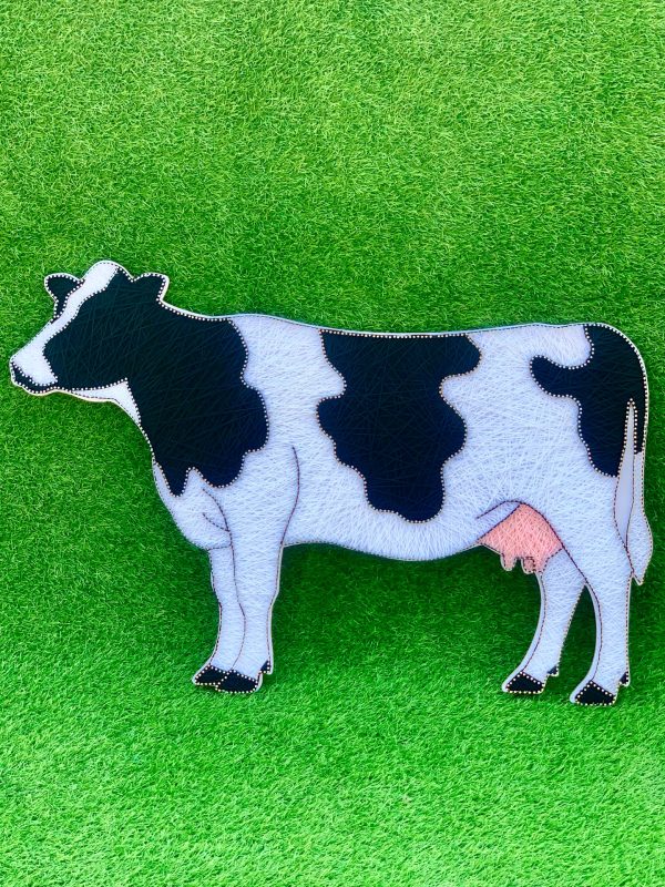 This Holstein beauty is proudly crafted for kurdson Industries a ... — handmade string art Pakistan | Woody Strings