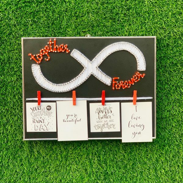 Together forever till infinity and beyond — custom string art Pakistan handmade by Woody Strings Lahore Pakistan