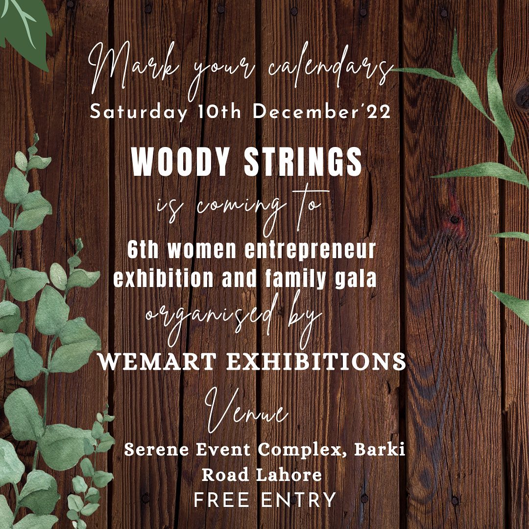 Visit our pop up at 6th women entrepreneur exhibition and family ... — custom string art Pakistan handmade by Woody Strings L