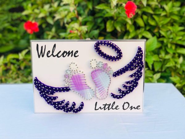 Welcome your little ones with our amazing string art products — custom string art Pakistan handmade by Woody Strings Lahore P