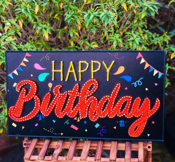 Whats the better way to wish your loved ones on their birthdays — custom string art Pakistan handmade by Woody Strings Lahore
