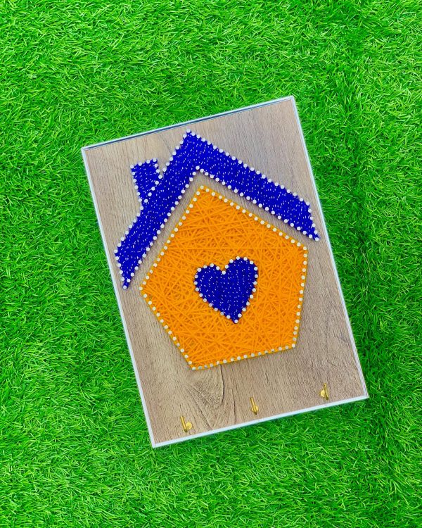 Why have those boring keyholders when you can have the string art... — custom string art Pakistan handmade by Woody Strings L