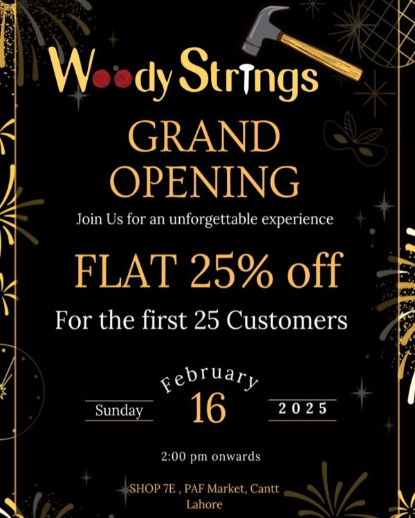Woody Strings First Outlet A Dream Come True — handmade string art Pakistan | Woody Strings