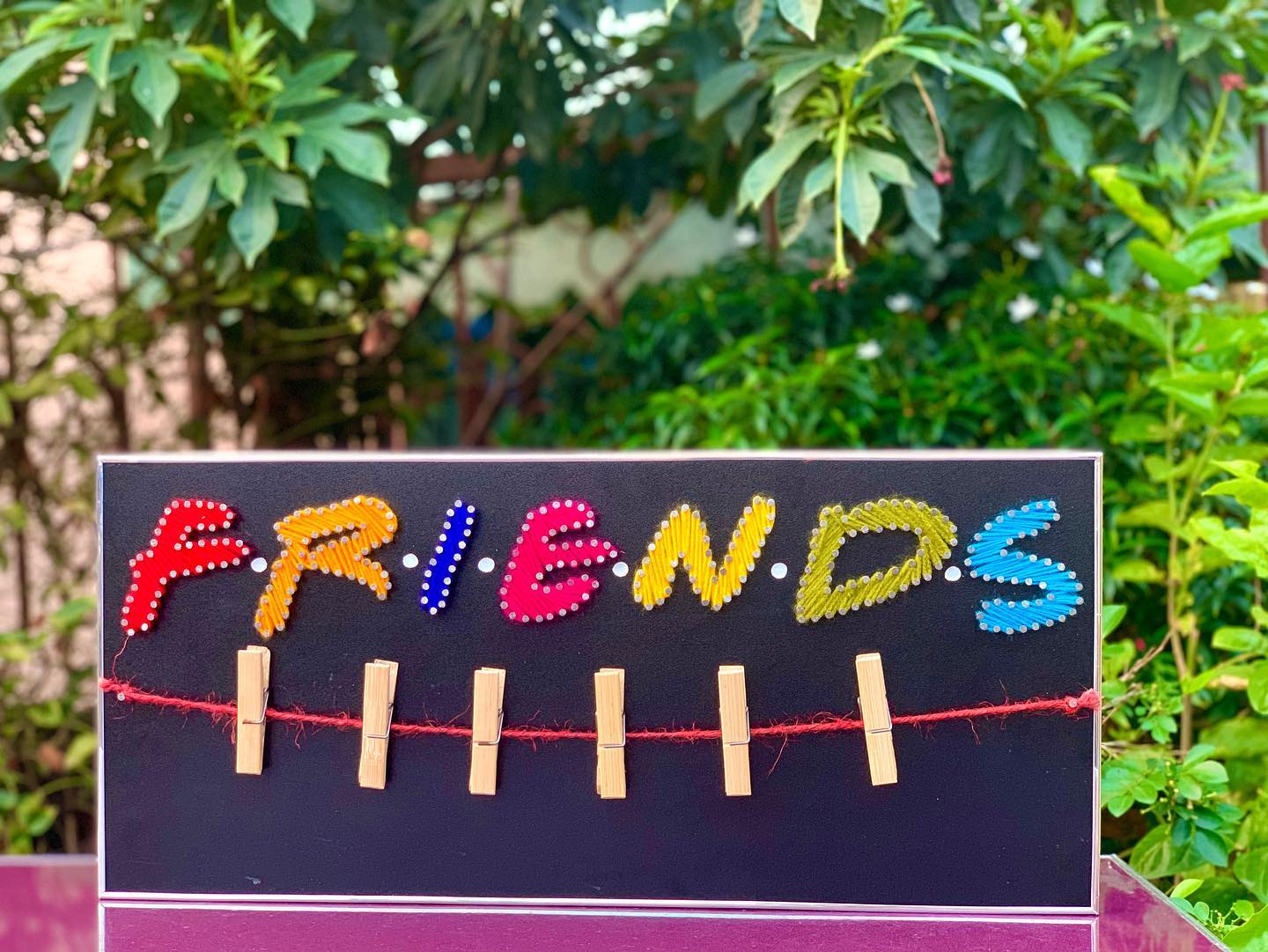 FRIENDS — custom name string art handmade by Woody Strings Lahore Pakistan