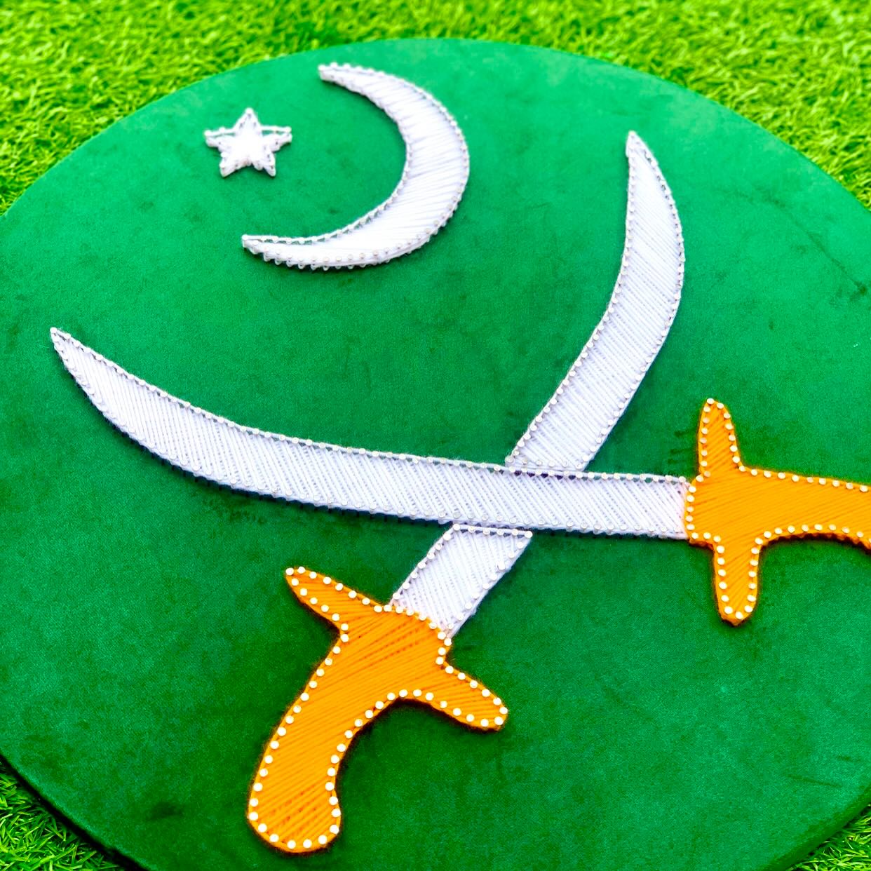 Pak Army Logo Green — logo string art handmade by Woody Strings Lahore Pakistan